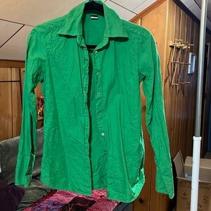 Green Button Up